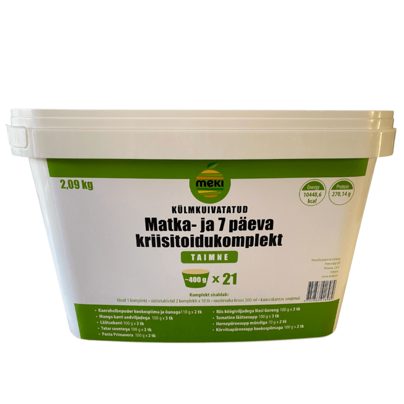 Kriisitoidu komplekt taimne