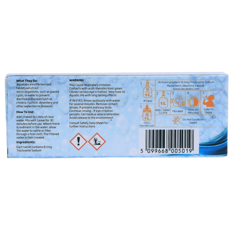 Veepuhastustabletid Medentech Aquatabs