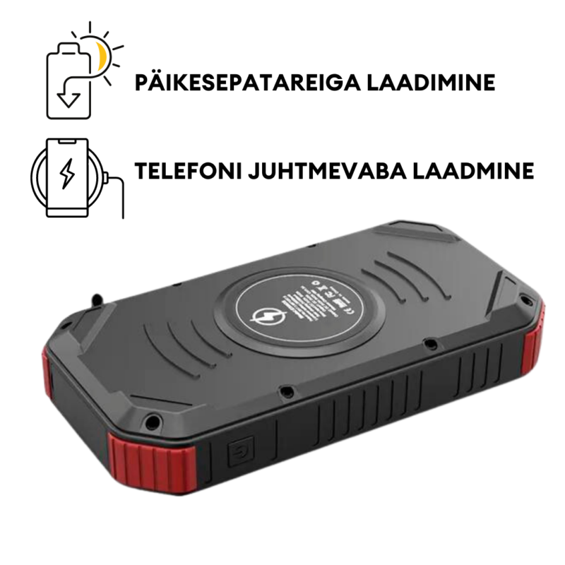 Päikesepatareiga akupanga funktsioonid