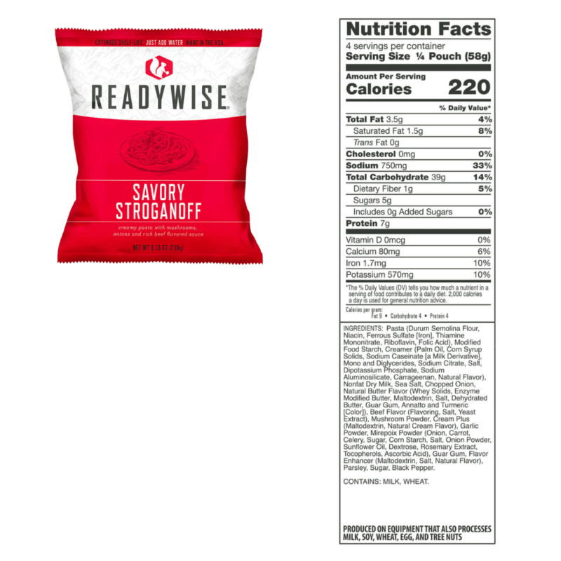 Readywise pearoad ja hommikusöögid 60 stroganoff