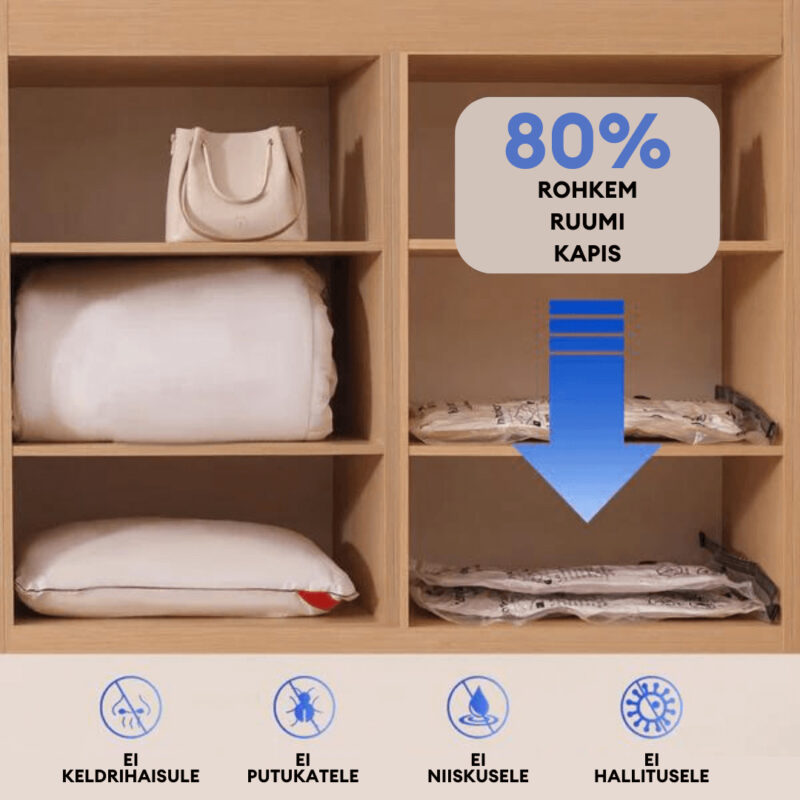 Vaakumkott vabastab 80% ruumist